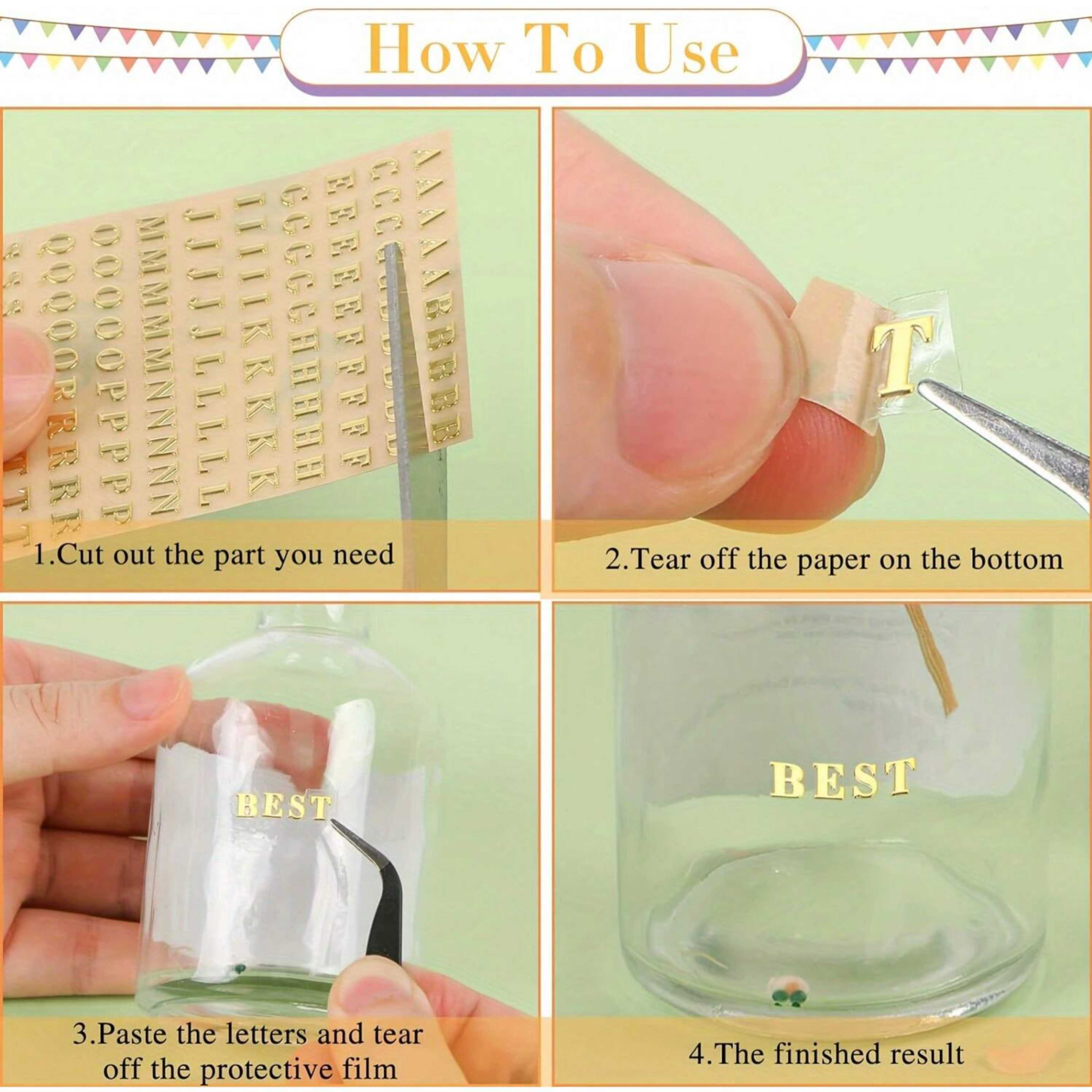 12 Letter Resin Stickers, Mini - Resin Art Alphabet ulasan dan harga