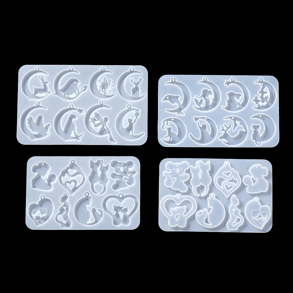 Earring Pendants Epoxy Resin S - Resin Art Alphabet ulasan dan harga