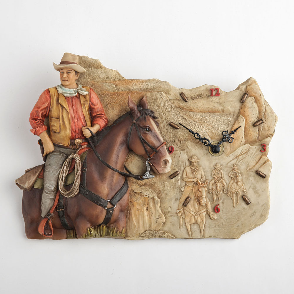 Vintage Western Cowboy Horse R - Resin Art Wall Clock ulasan dan harga