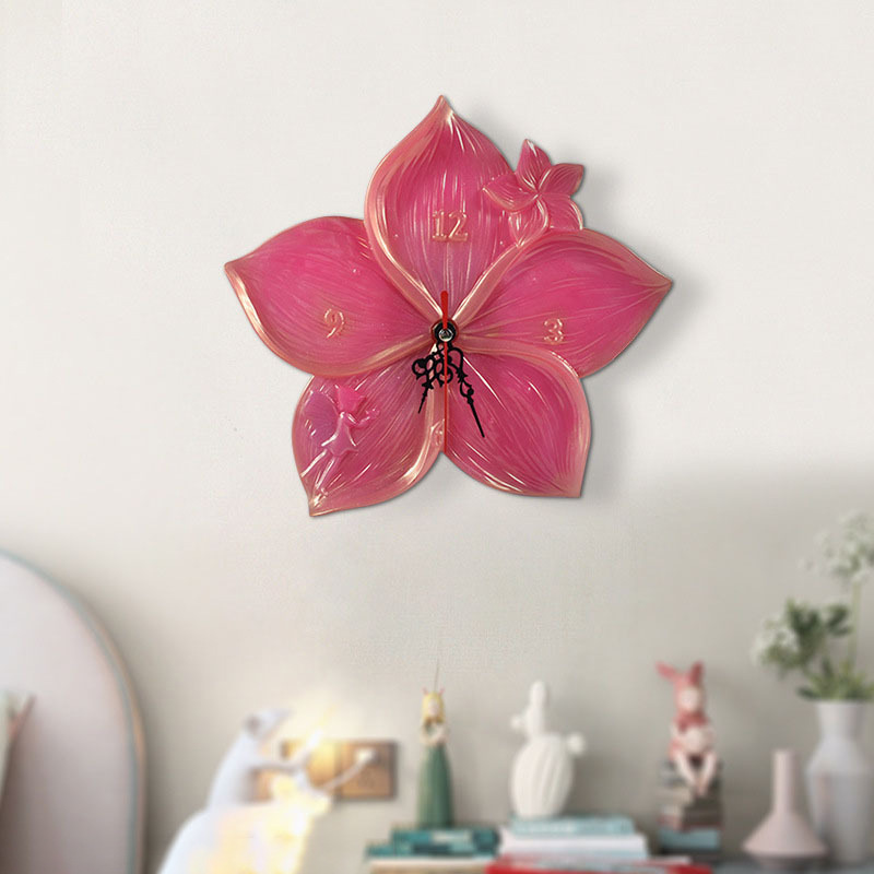 World Map Lotus Leaf Sakura Cl - Resin Art Wall Clock ulasan dan harga