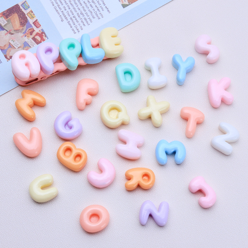 30 Pcs New Kawaii Cartoon Mixe - Resin Art Alphabet ulasan dan harga