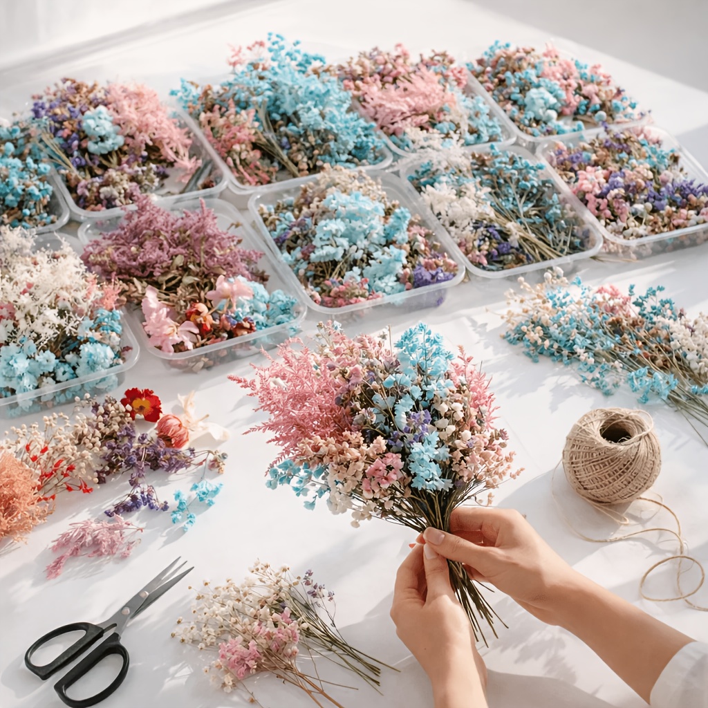 10 Box Mixed Dried Flower Bouq - Resin Art For Wedding Gift ulasan dan harga