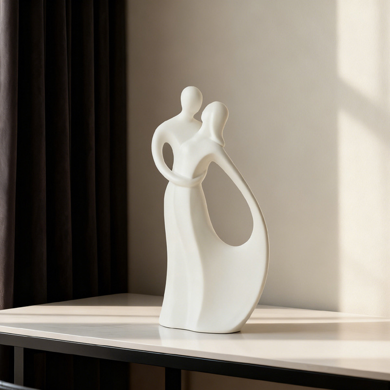 Nordic Ceramic Couple Hugging  - Resin Art For Wedding Gift ulasan dan harga