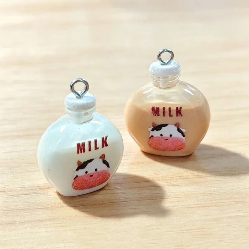 10Pcs Adorable Small Cow Milk  - Resin Art Bottle ulasan dan harga