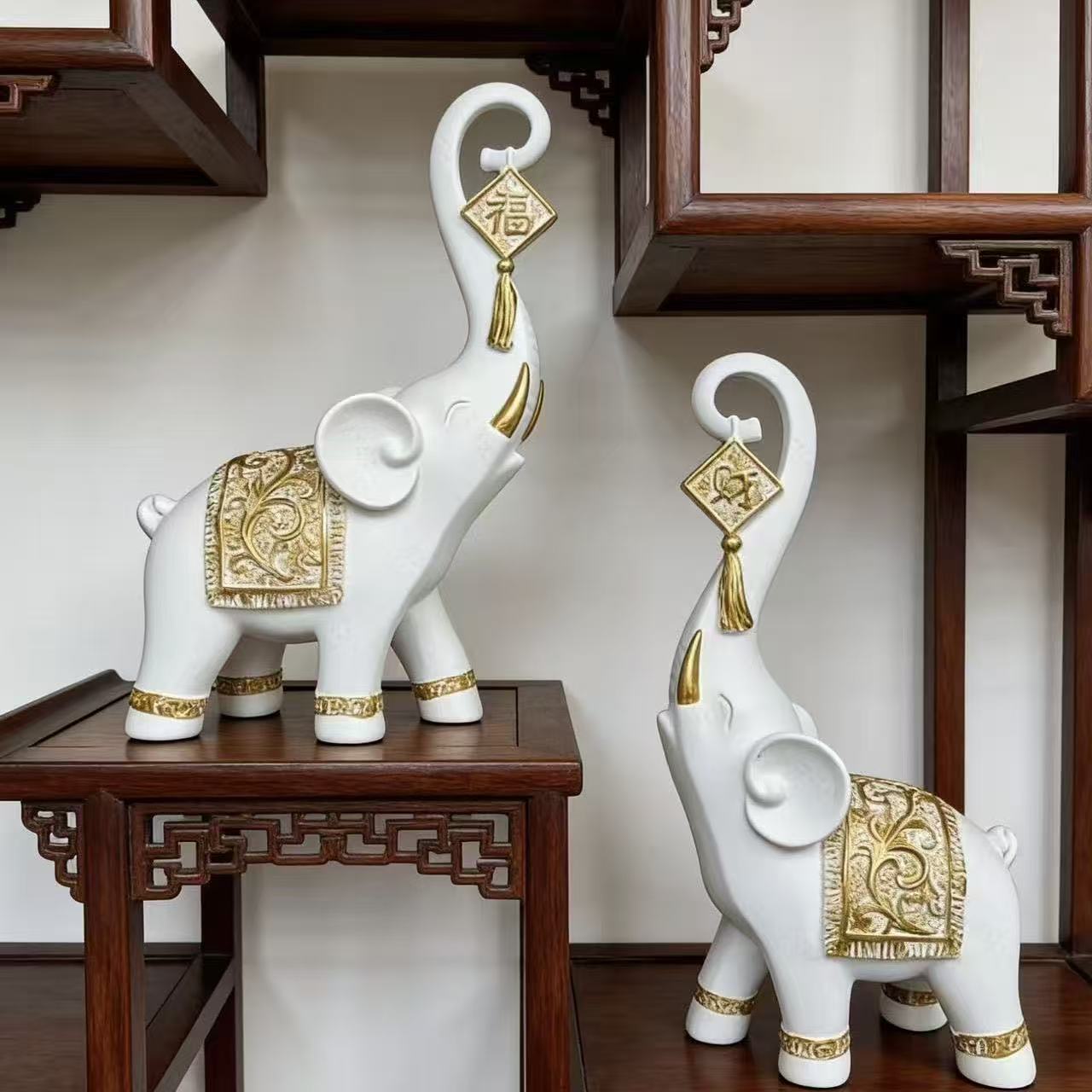 One Pair Chinese Style Lucky W - Resin Art For Wedding Gift ulasan dan harga