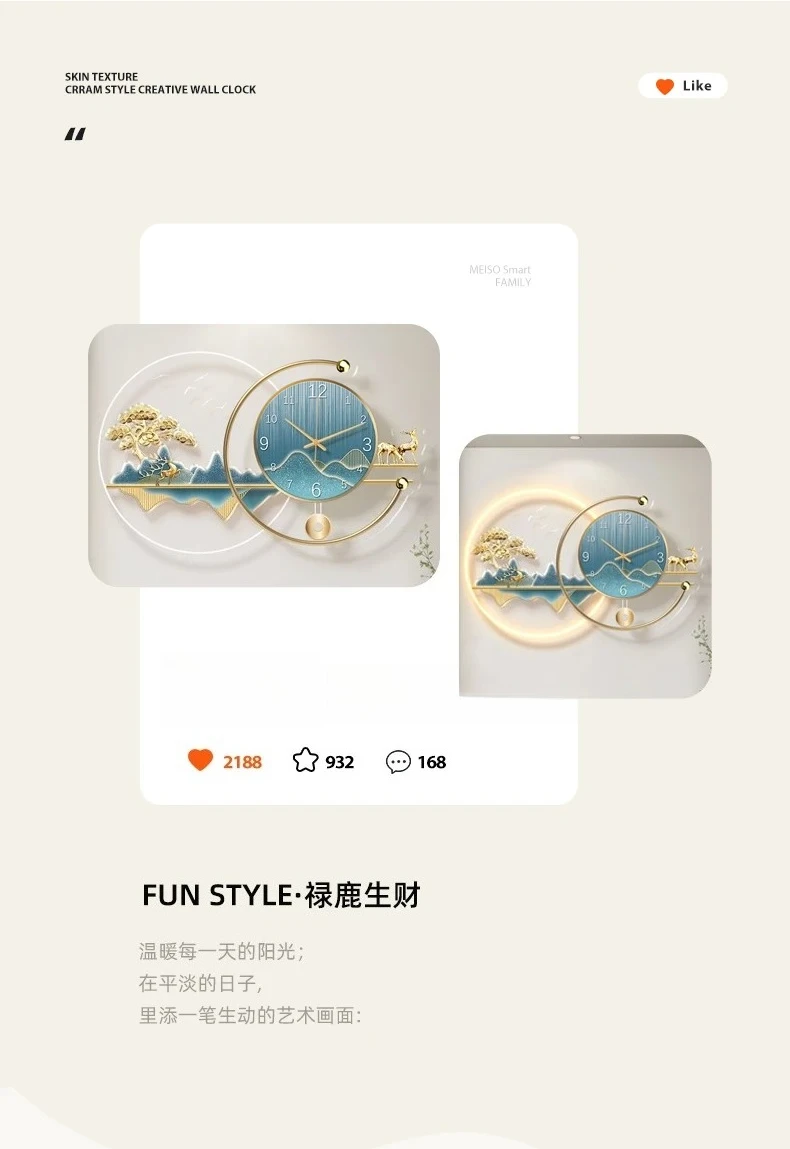 Art Mural Wall Clocks Luxury D - Resin Art Wall Clock ulasan dan harga