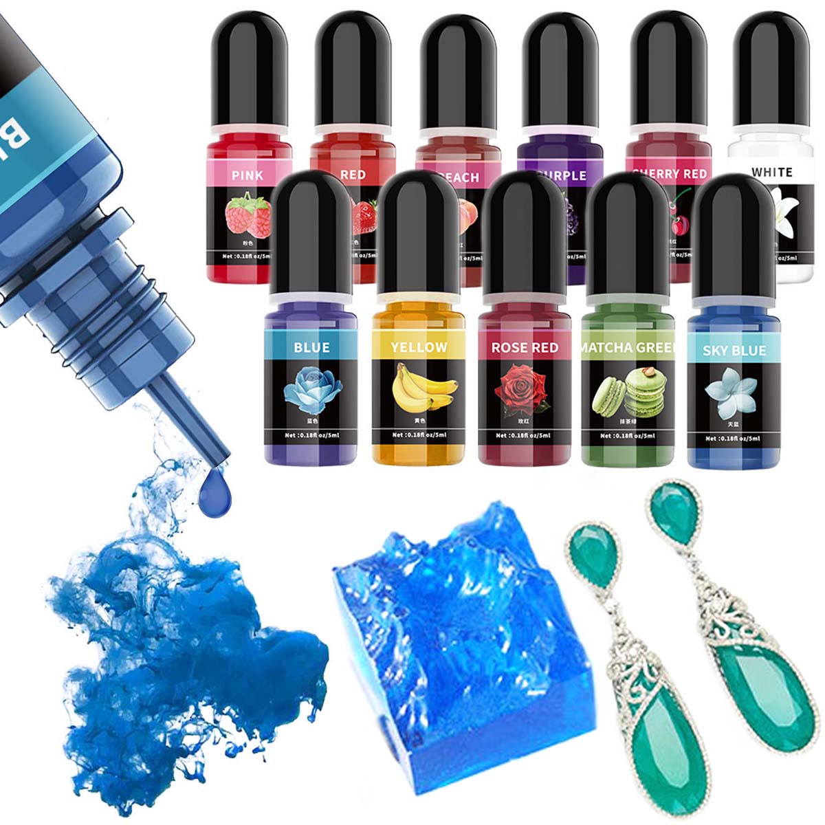 5ml/Bottle Epoxy Resin Pigment - Resin Art Bottle ulasan dan harga
