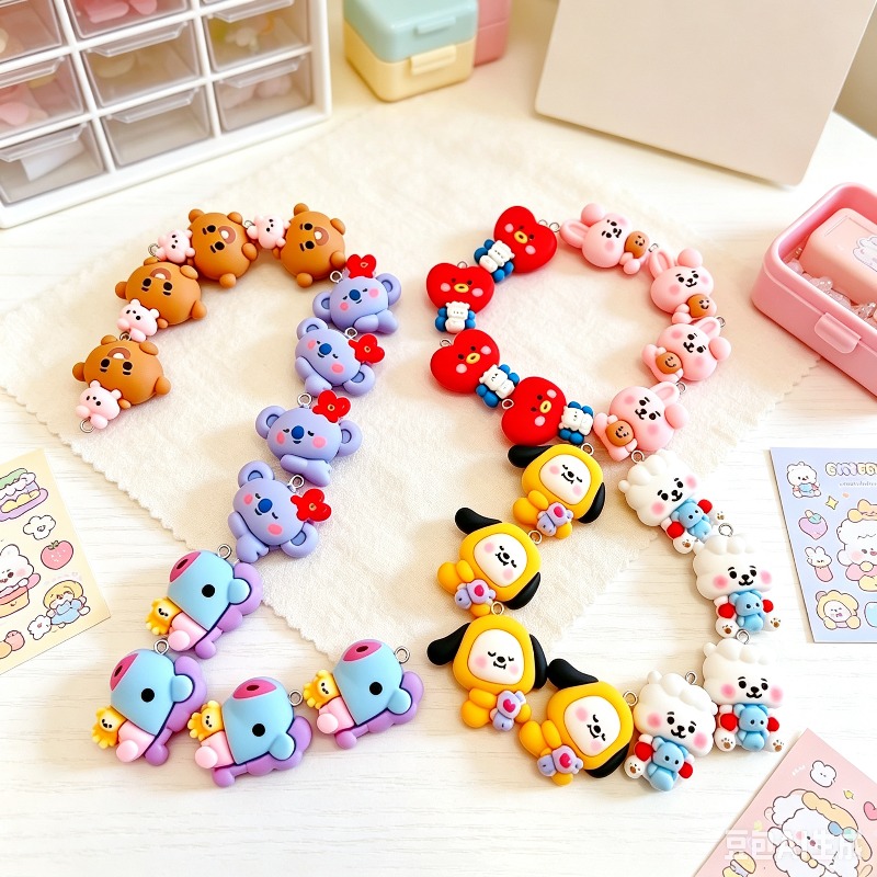 10pcs Kawaii Dog Bunny Cute Re - Resin Art Toys ulasan dan harga