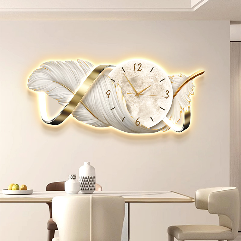 Big Size Metal Wall Art Clock  - Resin Art Wall Clock ulasan dan harga