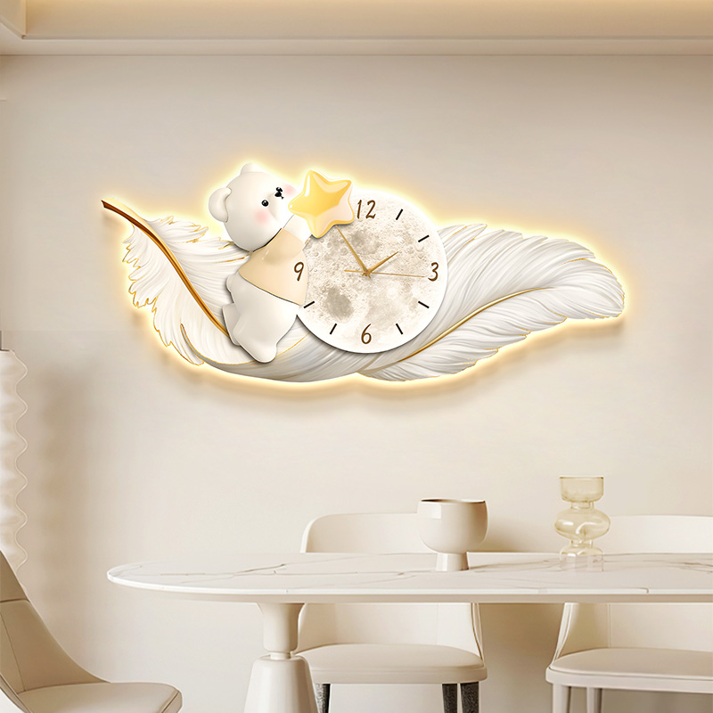 Big Size Metal Wall Art Clock  - Resin Art Wall Clock ulasan dan harga