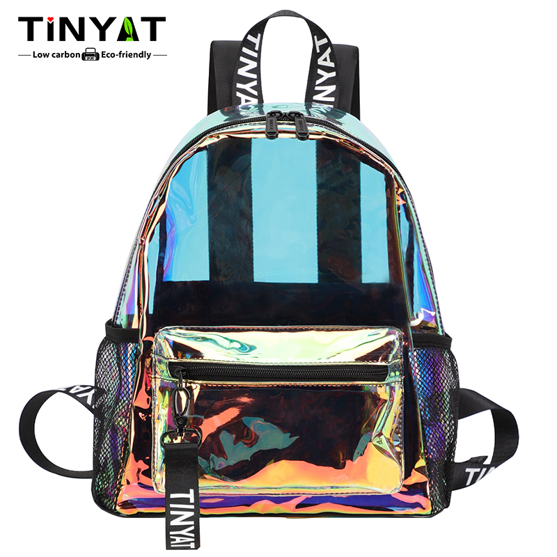 TINYAT PVC Clear Backpacks for - Resin Art Alphabet ulasan dan harga