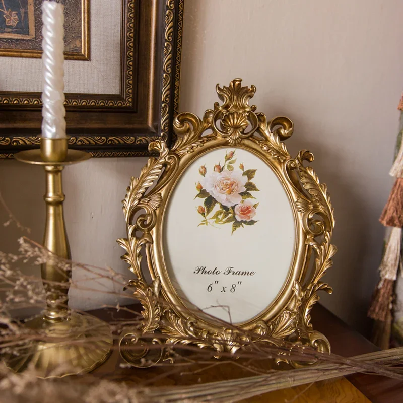 Retro Gold Oval Resin Photo Fr - Resin Art For Wedding Gift ulasan dan harga