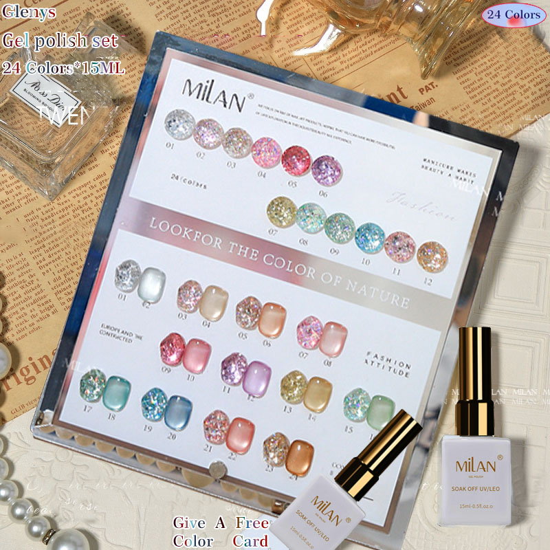 Glenys 24 color nail polish gl - Resin Art Learning ulasan dan harga