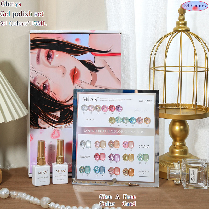 Glenys 24 color nail polish gl - Resin Art Learning ulasan dan harga