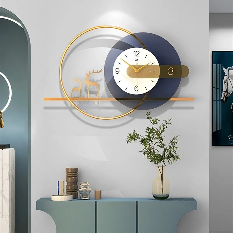 Modern Metal Wall Clocks Livin - Resin Art Wall Clock ulasan dan harga