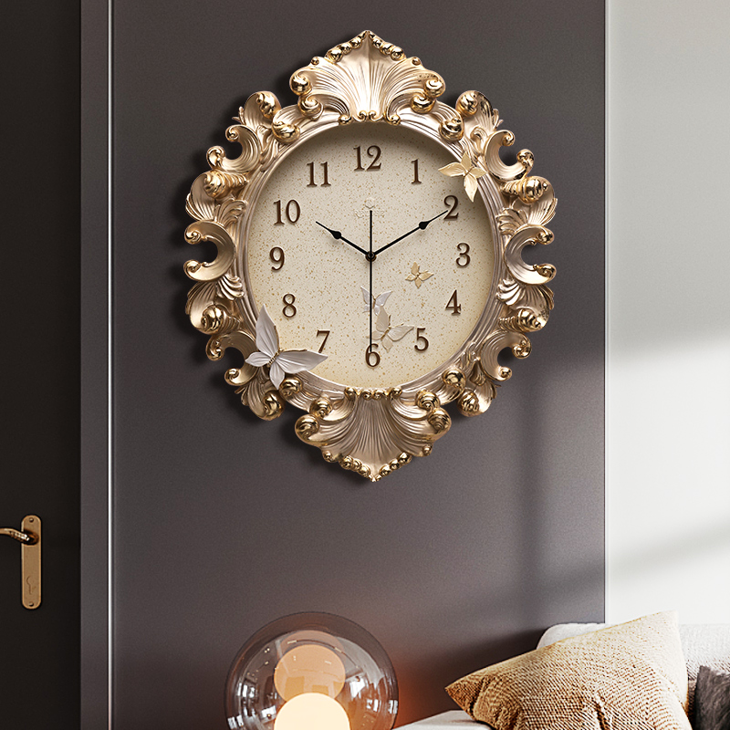 European Style Room Wall Clock - Resin Art Wall Clock ulasan dan harga