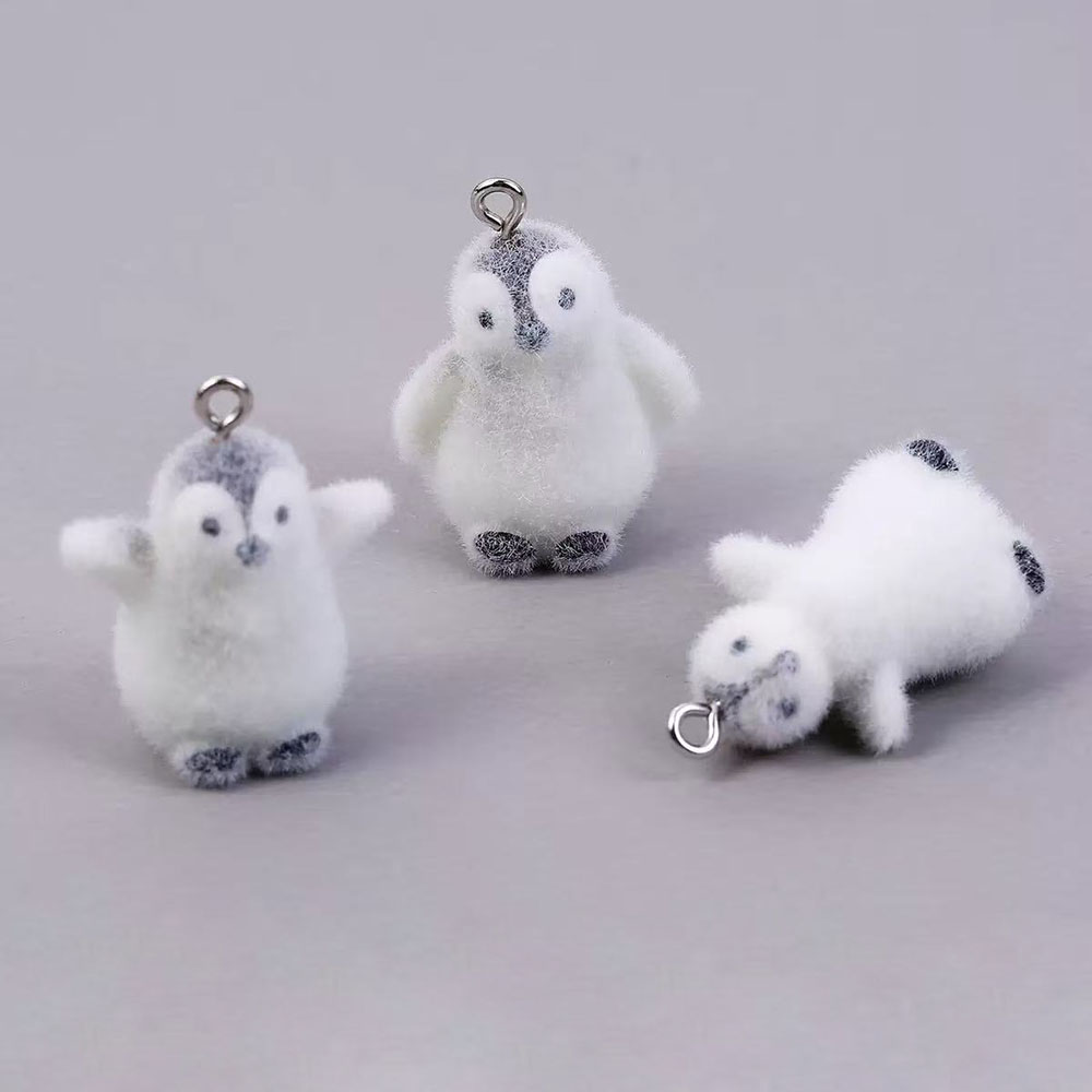 5pcs Flocking Small Penguin Re - Resin Art Handmade ulasan dan harga
