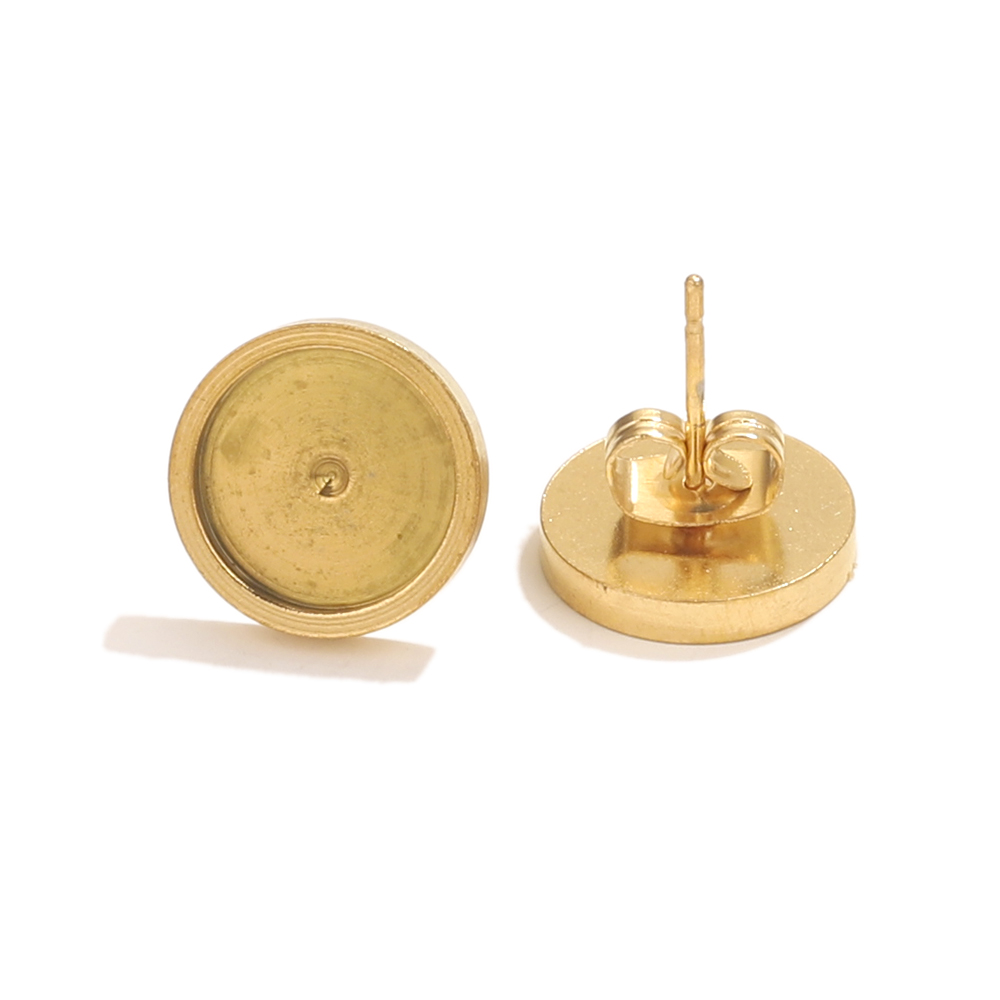 10pcs Stainless Steel Gold Ear - Resin Art Handmade ulasan dan harga